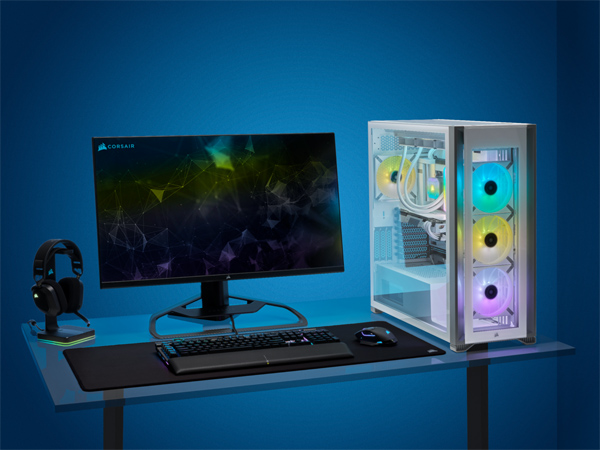 PCケースファン iCUE ML140 RGB ELITE White Flame with iCUE Lighting Node CORE -Dual Pack-