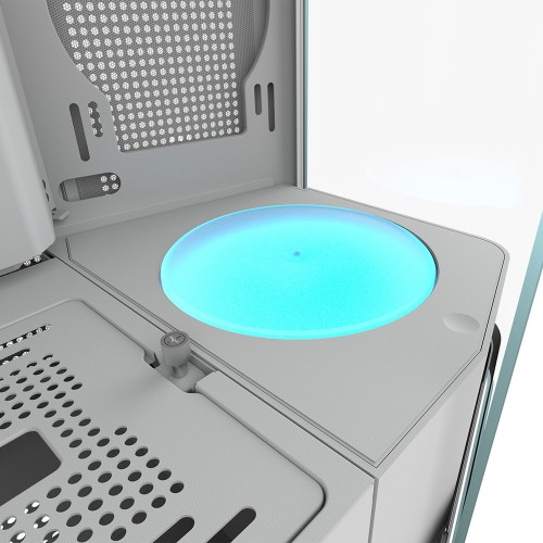 FV270 LUMINOUS ROTATING PLATFORM White/PCケース「FV270」「FV270 RGB」専用のARGB対応回転台/ボトムファンと交換してケース内にフィギュアなどを飾ることが可能