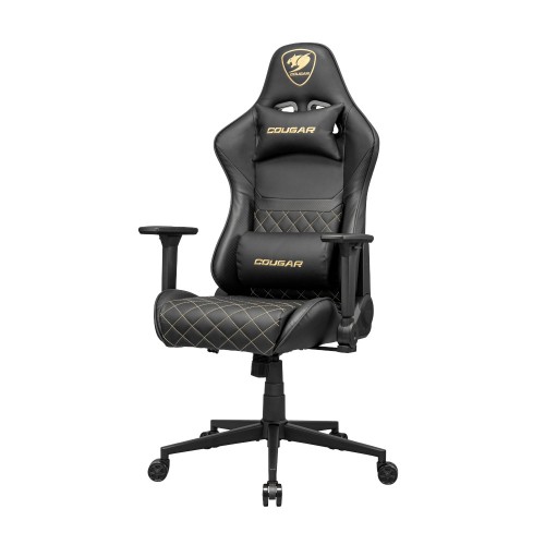 ARMOR ONE V2 Gold/ゲーミングチェア/ブラックゴールド/座面素材にPVCレザー採用/155度リクライニング/4Dアームレスト/ハイバックデザイン/背面ポケット付き