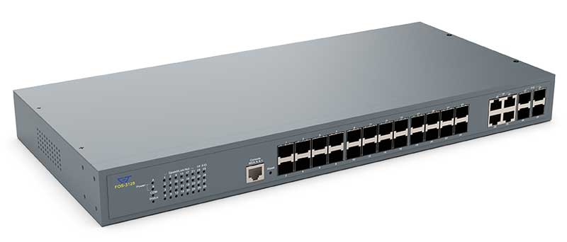 28ポート高密度SFPスロット搭載ギガビットスイッチ