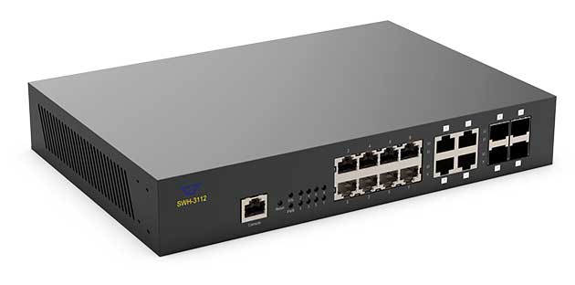 12ポート10/100/1000BASE-T対応ギガビットイーサネットスイッチ