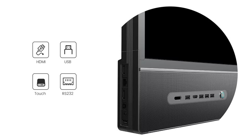 D-TOUCH LED 165型/1920×1080/HDMI、USB-B、USB2.0、USB3.0、3.5mm TRS/ブラック/スピーカー：あり