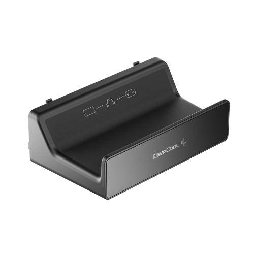 HB-01/DeepCoolケースのメッシュパネル部に設置可能な多用途ヘッドセットスタンド/ブラック/耐荷重約1kgに対応/マグネット吸着とダブルフック構造