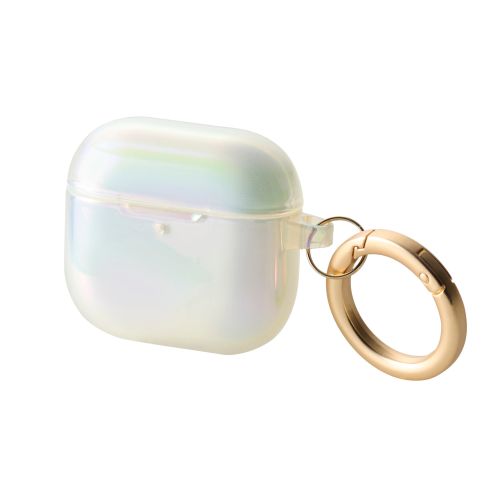 AirPods 第4世代/アクティブノイズキャンセリング搭載AirPods 第4世代/ソフトケース/&me/カラビナ付/クリアオーロラ