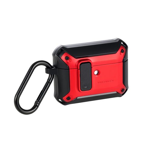 AirPods Pro 3対応ZEROSHOCK Lockケース/カラビナ付/レッド
