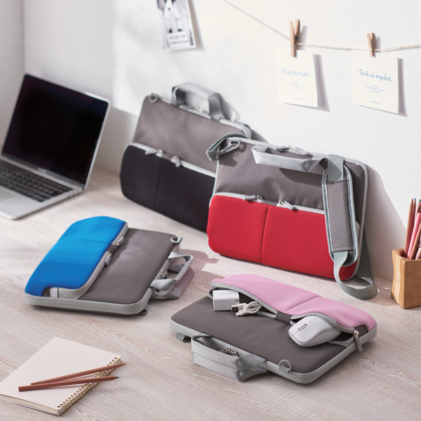 インナーバッグ/ハンドル付/ショルダーベルト付/ポケット付/耐衝撃/11.6inch/ブラック