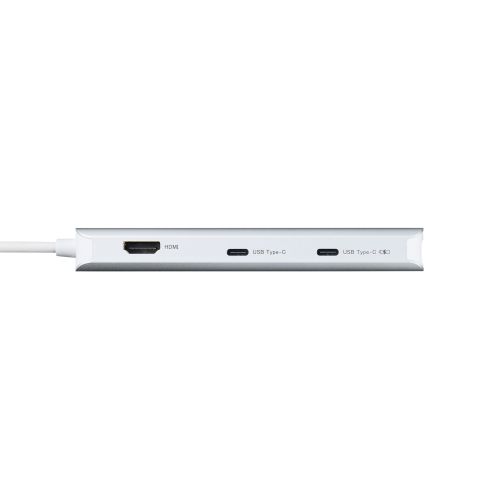 Type-C ドッキングステーション/充電専用USB-C×1/USB-C×1/USB-A×2/HDMI×1/LANポート付/シルバー