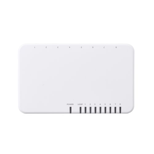 Giga対応スイッチングHub/8ポート/プラスチック筐体/電源外付モデル/ホワイト