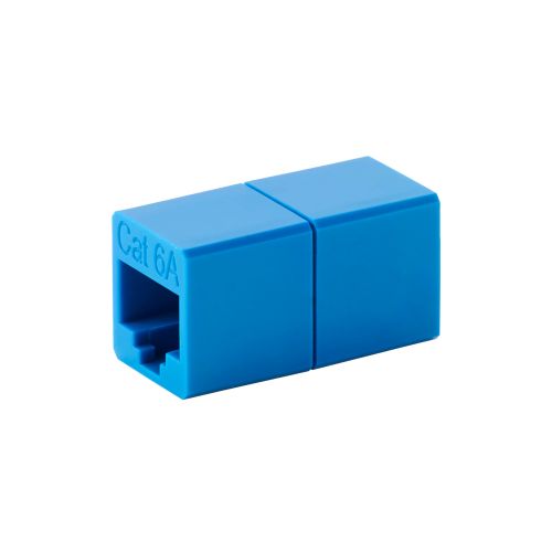 RJ45中継コネクタ/Cat6A対応/UTP/ブルー