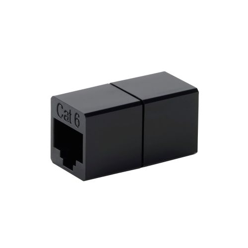 RJ45中継コネクタ/Cat6A対応/UTP/ブラック