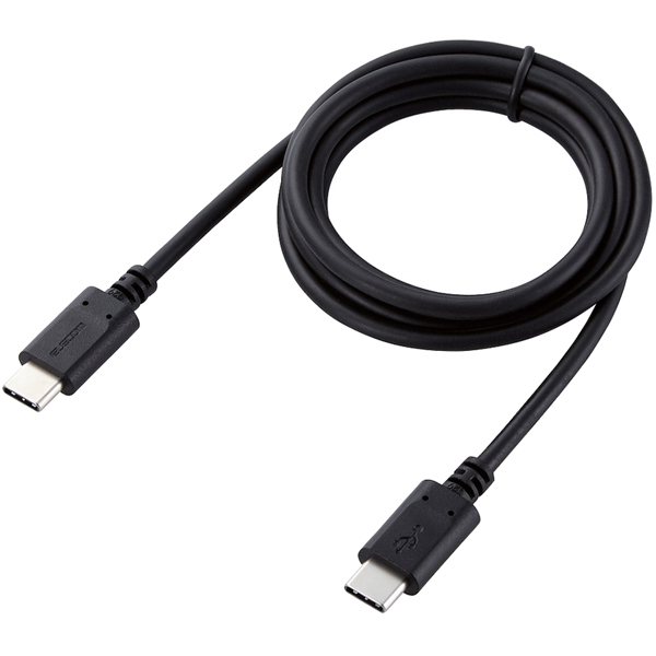 スマホ・タブレット用USBケーブル/USB(C-C)/スタンダード/USB Power Delivery対応/認証品/1.0m/ブラック