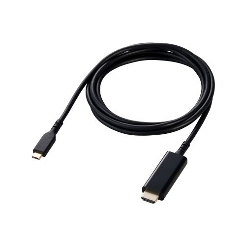 映像変換ケーブル/USB Type-C-HDMI/ミラーリング対応/60Hz/高耐久/2.0m/ブラック