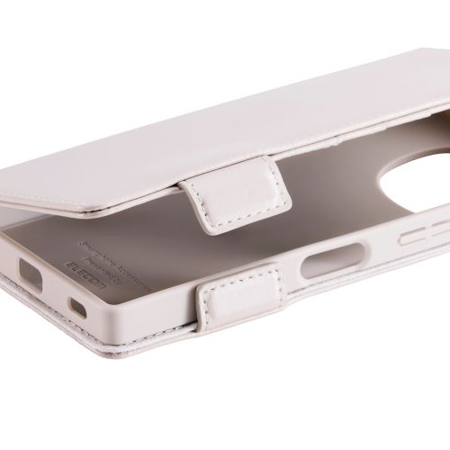 AQUOS R10/ソフトレザーケース/磁石付/耐衝撃/ハンドストラップ付/グレージュ