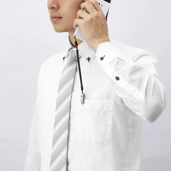 スマートフォン用ストラップ/クリップ(金属)/50cm/ブラック