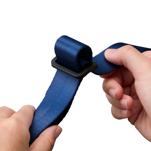 スマホショルダーストラップ/ステンレスストラップホールシート付属(1口タイプ×1枚)/フラット型/ループ付/カラビナ付/ネイビー