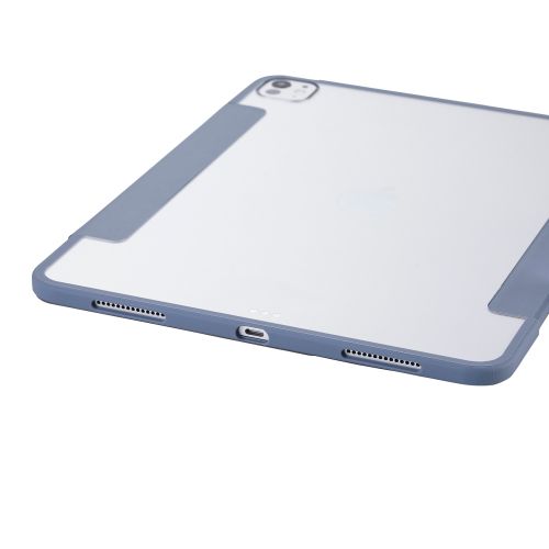 13インチiPad Pro(M4)/フラップケース/薄型軽量/背面クリア/フレームカラー/ブルーグレー
