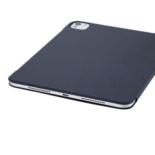 11インチiPad Pro(M4)/フラップケース/超薄型/ソフトレザー/マグネット装着/スリープ対応/ネイビー