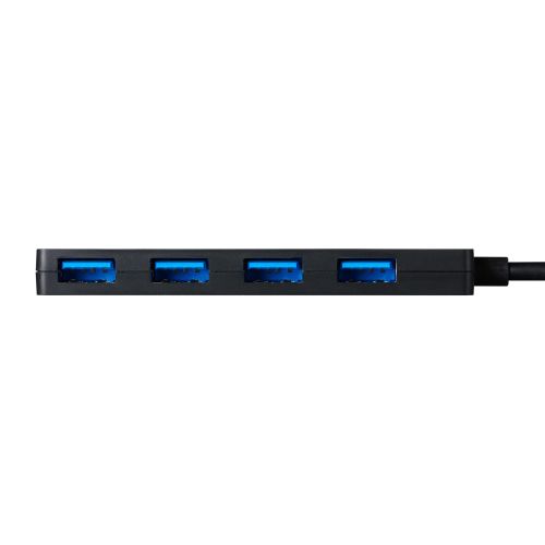 USB HUB/USB-C/USB5Gbps/バスパワー/4ポート/15cm/ブラック
