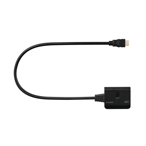 HDMI分配器/4K30Hz対応/1入力(HDMI)+2出力(HDMI)/ブラック