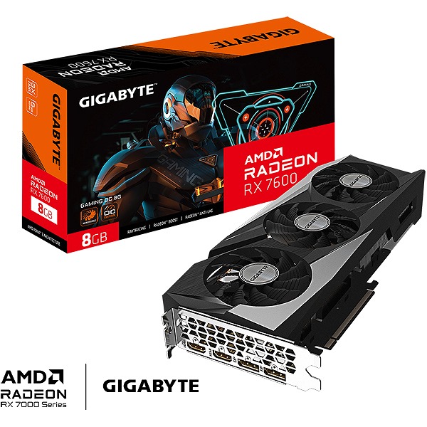 Radeon RX7600 GDDR6 8GBメモリ搭載 グラフィックボード 2年保証 GV-R76GAMING OC-8GD