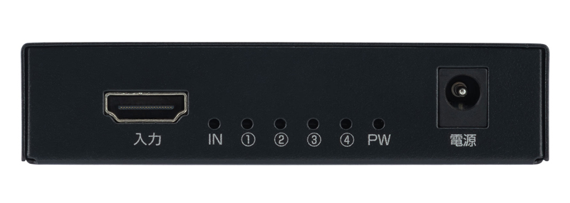 HDMIスプリッタ 4K2K 4ポート メタル ブラック