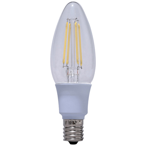 LEDフィラメント電球 E17 40形相当 電球色 調光クリア