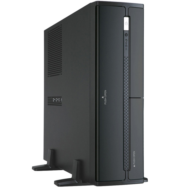 300W 80PLUS BRONZE電源搭載 MicroATX＆ITX用 スリムタワーケース ブラックカラーモデル