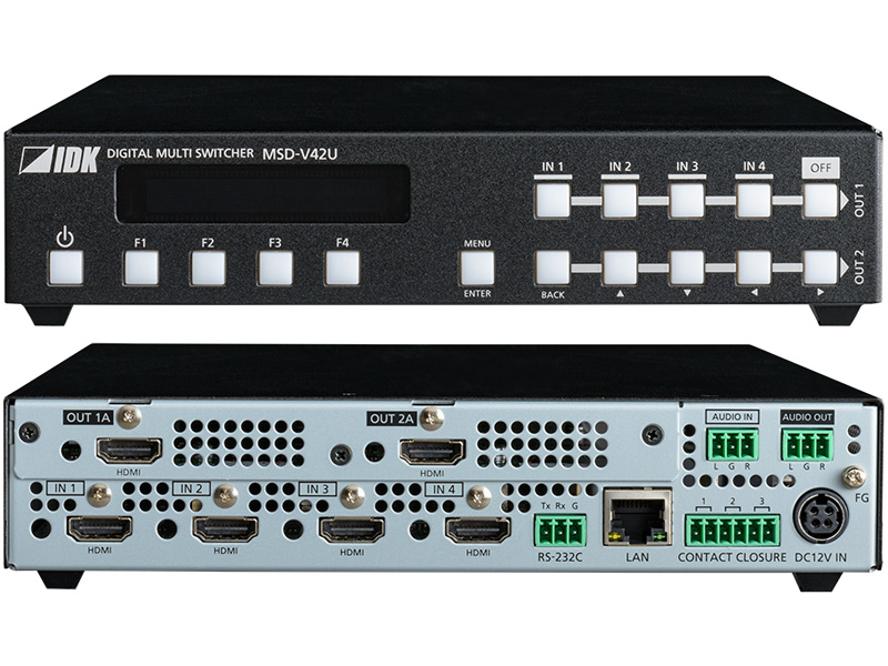 4入力2出力 4K@60対応 デジタルマルチスイッチャー