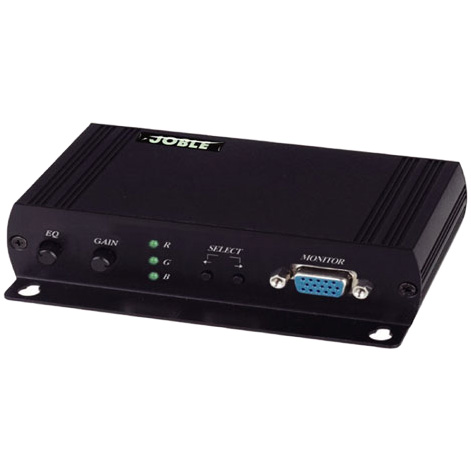 VGA・音声信号CAT5伝送受信器（色ずれ補正/再延長機能付）