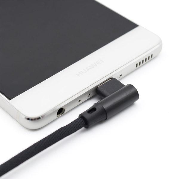 アルミニウムヘッド両L型ケーブル for Type-C 1.0m レッド