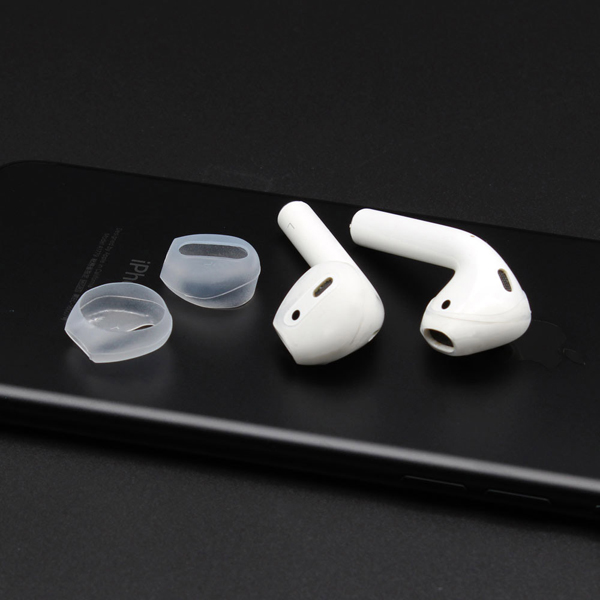 AirPods用イヤーフィットシリコンジャケット クリア