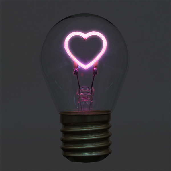 Funny Neon Bulb ハート