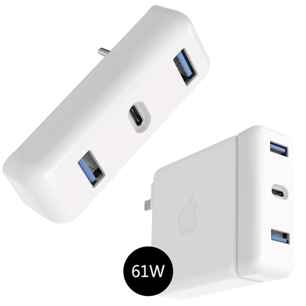 HyperDrive Apple 61W USB-C電源アダプタ用USB-C Hub