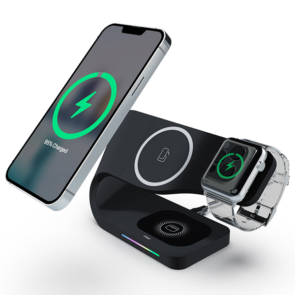 miak 3in1 Wave ワイヤレス充電スタンド ブラック