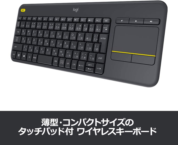 ワイヤレスタッチキーボード K400 PLUS ブラック