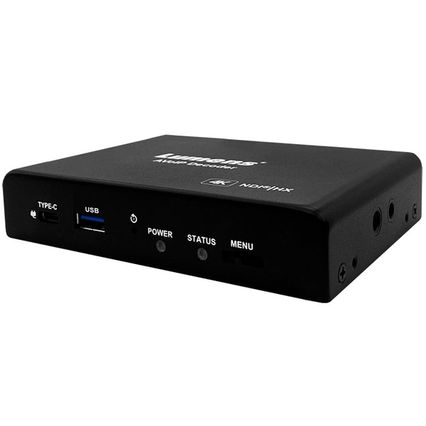 AV over IPデコーダー 4K対応 NDI / RTSP USB Camera Audio 延長 POE