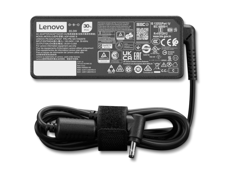 Lenovo 65W ACアダプター(ラウンドチップ)