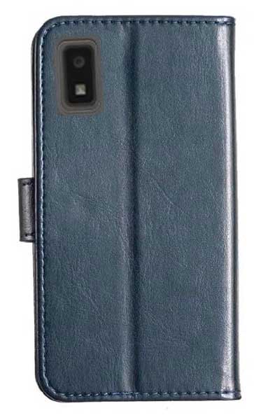 シャープ AQUOS wish3 SH-53D対応 手帳型レザーケース ネイビー