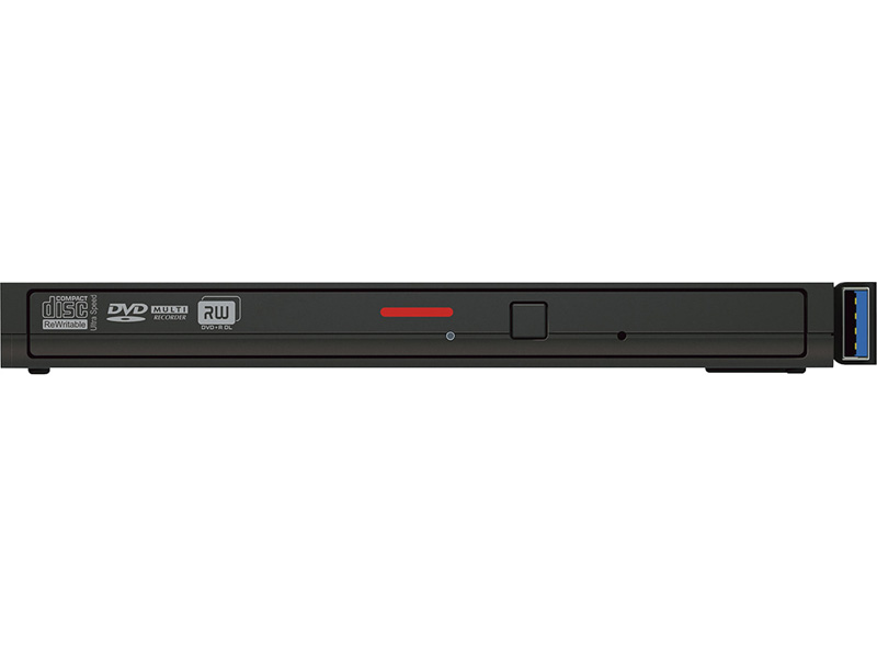 USB3.2(Gen1)対応 ポータブルDVDドライブ 書込ソフト添付 ブラック