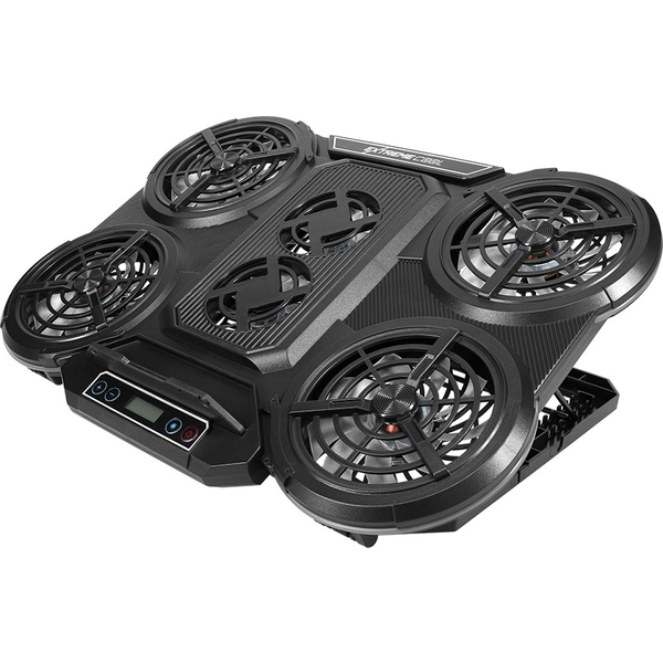 冷却ファン6基搭載 RGBイルミネーション対応 液晶ディスプレイ搭載 ゲーミング ノートPCクーラー 製品サイズ約408(W)×297(D)×40(H)mm