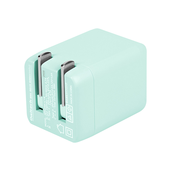 AC充電器/USB充電器/PD20W/2ポート/Type-C/Type-A/PSE適合/PD対応iPad、iPhone、iPod、スマートフォン、タブレットPC、Wi-Fiルーター、加熱式たばこ等/アイスブルー