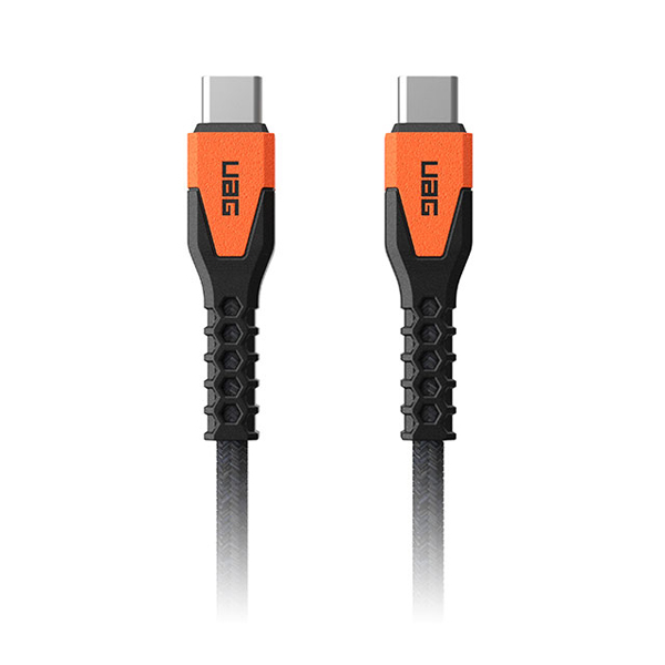 UAG製 KEVLAR CORE USB-C TO C POWER CABLE （ブラック/オレンジ）