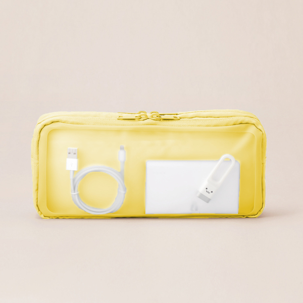 ナカ見え ガジェットポーチL イエロー