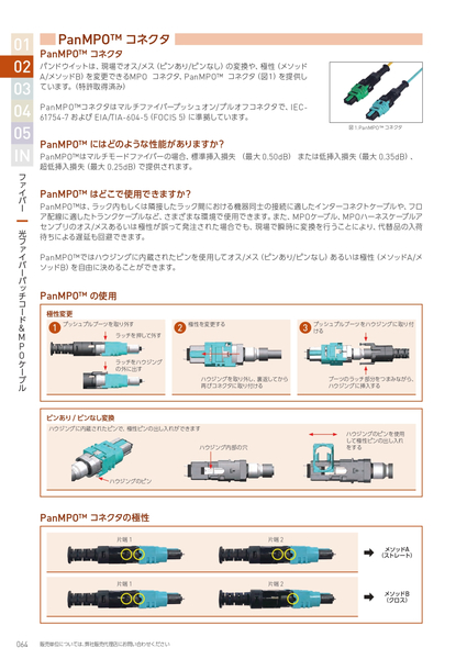 光ファイバーパッチコード Pan MPO 12芯 OS2 シングルモード インターコネクトケーブル 5m