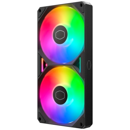 SickleFlow Edge 240 ARGB/ブラック/単一フレーム装置設計ケースファン/中空フレーム構造/簡単な取り付け/ARGB照明/ループダイナミックベアリング