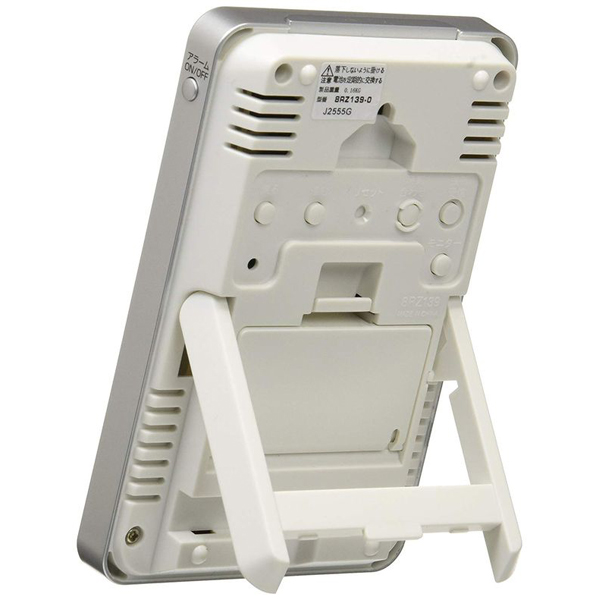 電波時計 目覚まし時計 電子音アラーム 温度 湿度 カレンダー 六曜 ライト付き フィットウェーブカレンダーD139