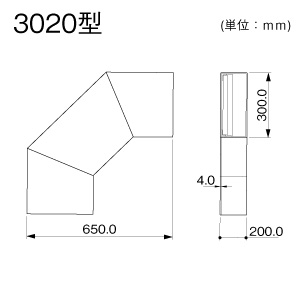 平面大マガリ 3020 グレー