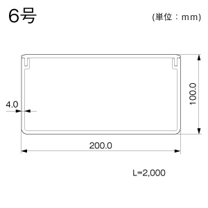 エムケーダクト 6号 ミルキー 1m