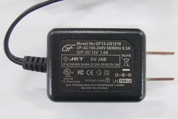 ACアダプタ 12V/1A