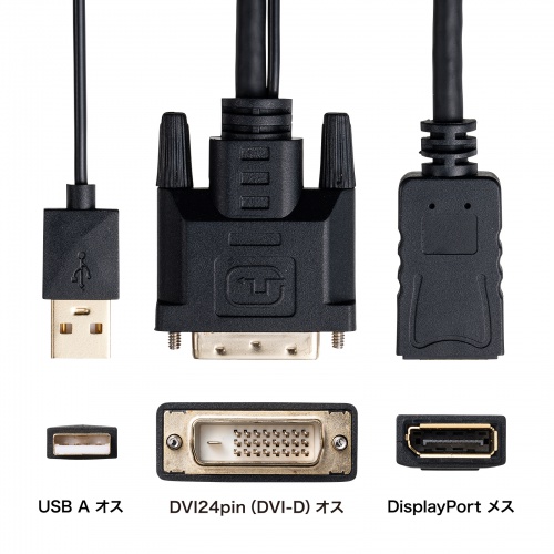 DVI-DisplayPort変換アダプタ（4K/30Hz）